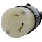 Ac Works SOOW; Cold Weather Extension Cord, 14 AWG, Indoor/Outdoor, 14/3, 1 Outlets, L6-15R, Black, Rubber L615PR-025 - alternate 3